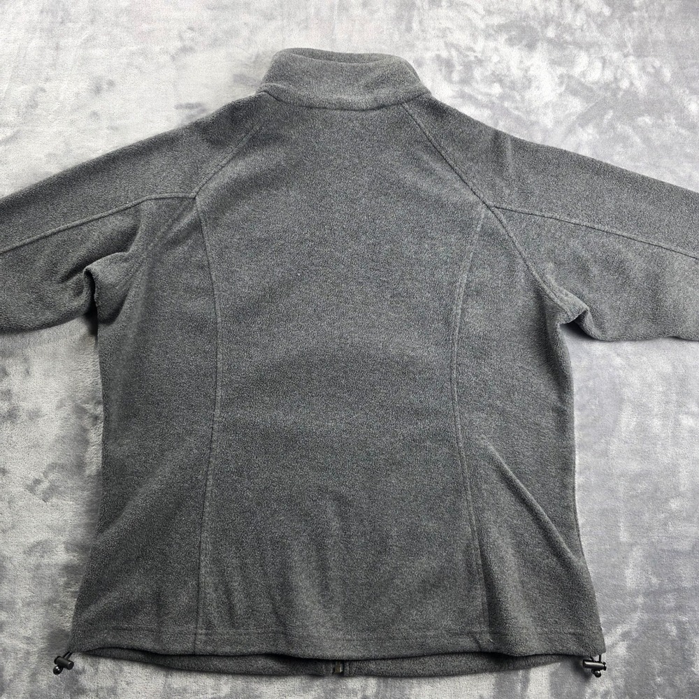 Columbia Fleece Jacket Mens XL Gray Full Zip Mock Neck Raglan Outdoor Layer - Picture 3 of 8